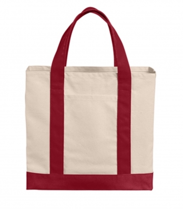 Port Authority® Cotton Canvas Two-Tone Tote